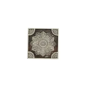 Silkrute Floral Print on Fabrics Wooden Block Stamp Print | Geometric Wooden Stamps | DIY Crafts (Pack of 1)