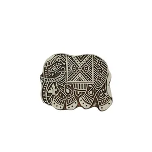 Silkrute Elephant Traditional Pattern Wooden Block Stamp Print | DIY Crafts (Pack of 1)