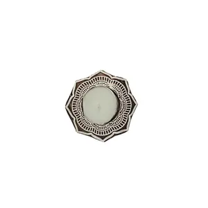 Silkrute Floral Design Geometric Wooden Candle Holder | Decorative Lighting (Pack of 1)