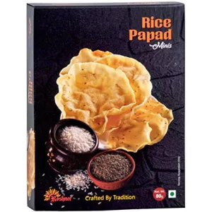 Roshnee Rice Papads - 80 gm x 3 = 240GM (Jeera Minis)