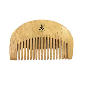 PRAKRTECH Neem Wood Beard Comb Anti-Dandruff & Anti-Bacterial  No static |Beard Mustaches Styling Wooden Comb for Men Shaving Hair Growth | Pocket Friendly (10 X 7 X 1 Centimeters)