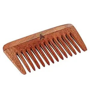 PRAKRTECH Neem Wood Shampoo Comb | Anti-Dandruff & Anti-Hair Fall Comb | Kachi Neem wood Comb Kangi hair comb set for women | Wooden Comb for women men hair growth |Kanghi for Hair