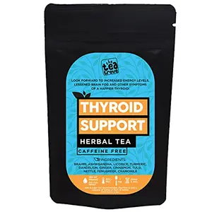 The Tea Trove Thyroid Tea For hypothyroidism (50g) Organic Tea for Thyroid Health Includes Ashwagandha Dandelion Brahmi Chamomile & Nettle Improve Your Metabolism Energy Focus & Thyroid Function