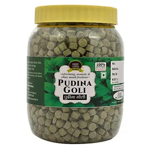 Food Essential Yummy Digestive Pudina Goli [Mouth Freshener Digestive After-Meal Snack] 250 gm.