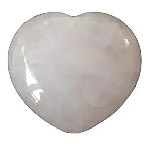 Crystal Cave Rose Quartz Heart 1.5 Inch Puffy Heart Crystals Natural Stone Meditation Reiki Balance All Chakras Love Passion Desire Relationship