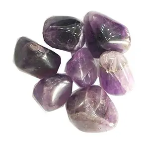 Crystal Cave Exports Crystal Cave Exports Purple Amethyst Quartz Tumbled Stones 100 gm For High Vibration Powerful Stones To Aid Your Spiritual Growth Amethyst Crystal Healing Stone