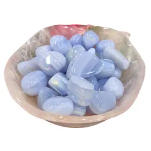 Crystal Cave Exports Blue Lace Agate Tumbled Stone 50 Gram metaphysical crystalsBlue gemstones feng shui throat chakraSoothing Calming Eases Anger