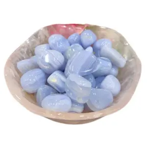 Crystal Cave Exports Blue Lace Agate Tumbled Stone 100 Gram metaphysical crystalsBlue gemstones feng shui throat chakraSoothing Calming Eases Anger Reiki