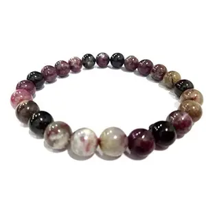 Natural Watermelon Tourmaline Stone Bracelet 8 MM for Release mood relief and Mind Fresh Positive energy protection luckGift Bracelet