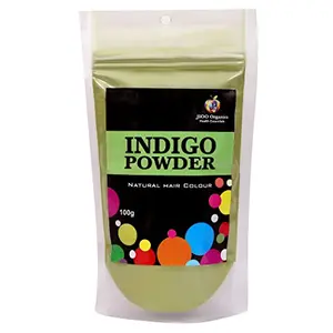 Jioo Organics Indigo Powder For Hair Natural Black Dye | Anti-Dandruff & Hair Growth | 100 g
