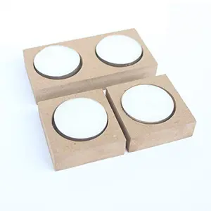 IVEI Wooden MDF DIY Tea Light Holder with s - Set of 3(1 Double & 2 Single) - Plain MDF Wooden Holders Blank for ting Wood Sheet Craft Decoupage Resin Art Work & Decoration