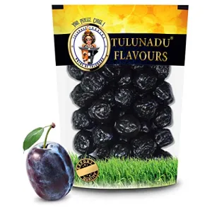 Tulunadu Flavours Whole Black Plum Dry Fruit 250 Gram - Dried Jamun Fruit Seeds - Sweet and Delicious Tasty - Sticky and Chewy - Healthy Snacks for Skin and Eye - Hygienically Packed