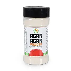 NatureVit Agar Agar Powder 100g [Vegetarian Gelatin Alternative | Plant-Based Product | Perfect for Making Jelly]