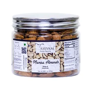 Tassyam Ultra Premium Mamra Giri 250g | Afghani Almonds/ Badaam Healthy Luxury Dry Fruits