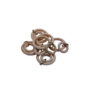 Round Ring Buckle Pendant | Bone Ring with Golden Hook | Design Handicrafts