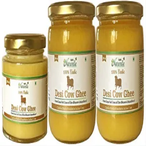Desi Cow Ghee - 100% Pure From A2 Milk - (2 Bottles - 500 ML + Free 1 Bottle - 200 ML)(Pack of 3)