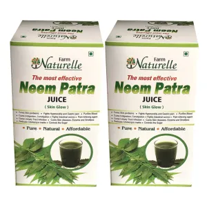Farm Naturelle Neem Patra Herbal Juice Box - 100 % Pure & Natural  (Pack of 2) - 800 ML (27.05oz)