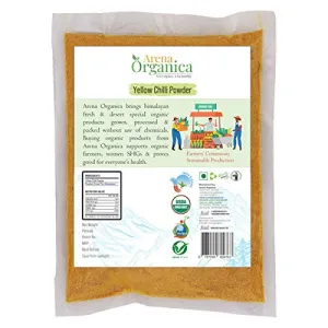 Yellow Chilli Powder - USDA Organic & Natural 100 GR (3.52oz) By Arena Organica