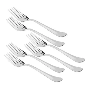 Sumeet Stainless Steel Dessert/Table Forks Set of 6 Pc  (18.2cm L) (1.6mm Thick)