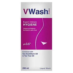 VWash Plus Expert Intimate Hygiene With Tea Tree Oil Liquid Wash Prevents Dryness Itchiness And Irritation Balances PH Paraben Free 200 ml