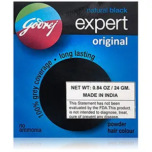 Godrej Expert Original Powder Hair Colour 24g (Pack of 8) - Natural Black