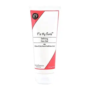 Fix My Curls Defining Hair Gel for styling Curly And Wavy Hair Provides Definition Maximises Shine & Moisturise Anti-Frizz Solution Silicone & Alcohol Free (100gm)