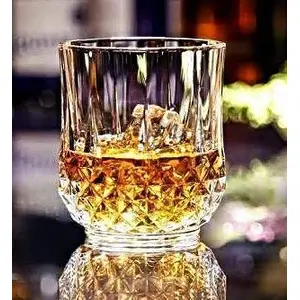 Vinland Crystal Whiskey Glasses Set of 6 320 ML Unique Bourbon Glass Old Fashioned Glasses