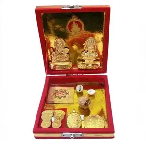 art indo Shri Kuber and Laxmi Varsha Yantra Set Religious Box Set Kuber Dhan Laxmi Varsha Yantra
