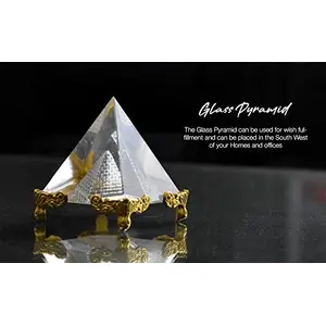 Reiki Crystal Products Vastu/Feng Shui Evil Eye Crystal Pyramid for Positive Energy and Vastu Correction