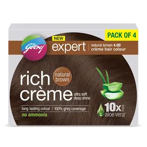 Godrej Expert Rich Creme Hair Colour - Natural Brown 4.00 (Pack of 4)