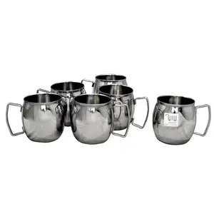 Dynore Stainless Steel Beer Mugs- Set of 6