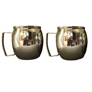 Dynore Stainless Steel Beer Mugs- Set of 2