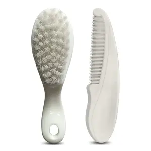 LuvLap Elegant Hair Brush and Comb Set 0m+ (White)