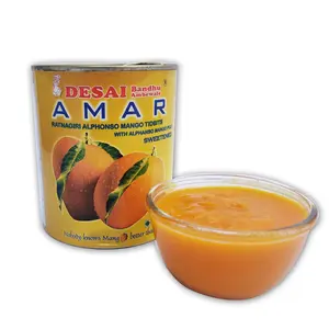 Delight Foods Desai Bandhu Ambewale Alphonso Mango Pulp - 850g | Ratnagiri Alphonso
