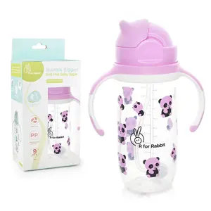 R for Rabbit Premium Bubble Baby Sipper |10 fl oz | Anti Spill Sippy Cup with Soft Silicone Straw BPA Free & Non Toxic for Baby/Kids of 9+ Months - (300 ml Pink)