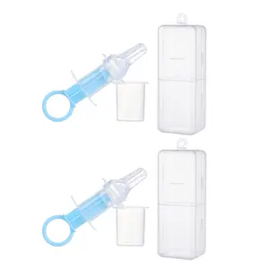 Safe O Kid Silicone Liquid Medicine Feeder Dropper for with Box Baby Blue Pack of 2