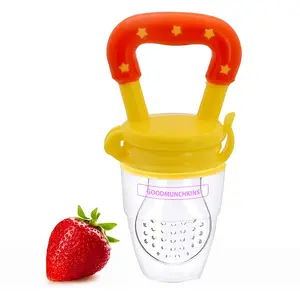 GOODMUNCHKINS Fresh Food Nibbler Fruit Feeder Silicon Nipple Medium (Yellow) Pack of 1