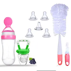 Goodmunchkins Stainless Steel Feeding Bottle with NailGroom Kit (220 Pink) (Pink)