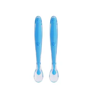 Safe-O-Kid 2 Soft Silicone Tip Spoons Blue