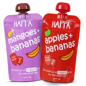 Happa Organic baby food for Little one, Fruit Puree, Pack of 2, 100 Grams each