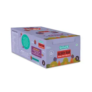 Timios Berry Bars | Healthy Energy Bar Snack | Pack of 20