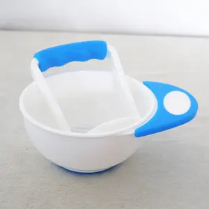 Safe-O-Kid- Grinding Feeding Bowl Portable Masher/Serving Bowl for Baby Food Preparation- Blue