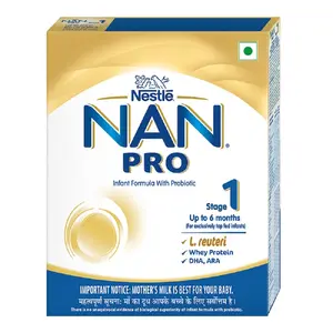 NAN PRO Stage 1 Infant Formula Milk Powder for babies (Up to 6 months) - with Probiotic, 400g Bag-In-Box Pack