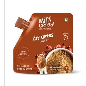 Happa Organic Dry Dates Powder | Natural Sweetener | Kharik Khajur Powder | Rich in Fibre and Minerals | No Preservatives | No Chemicals or Additives | Healthy Substitute for Refined Sugar | 200 grams