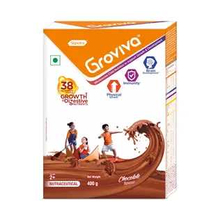 Groviva Wholesome Child Nutrition Powder For Growth & Development-400G Bib (Chocolate)