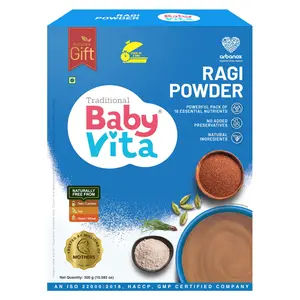 Babyvita Arbanox Ragi Powder | Nutrient-Rich Blend for Little Ones | Gluten-Free, Allergen-Free, and No Preservatives | Supports Digestive Health and Boosts Immunity |High Energy Content