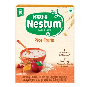 NESTUM Baby Cereal - Rice Fruits (From 10 to 24 months) - 300g, Bag-in-Box Pack