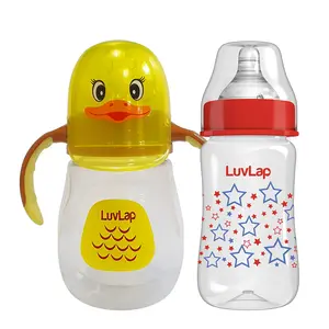 Luvlap Naughty Duck Sipper, 280ml with Wide Neck Feeding Bottle, 250ml