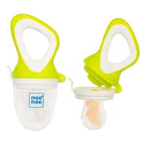 Mee Mee Fruit and Food Nibbler with Silicone Sack, Green