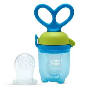 Mee Mee Advanced Fruit & Food Nutritional Baby Feeder | Safe and BPA-Free Solution | Ideal for Babies 6 to 12 Months Old | Enhance Feeding Experience with Baby Grip Feeder (Blue)